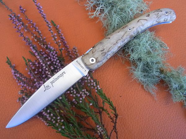 Couteau Lou paloumayre pliant manche en bouleau