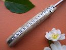 Couteau Lou paloumayre manche en bouleau avec guillochage