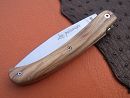 Couteau Lou paloumayre pliant manche en olivier lame acier 